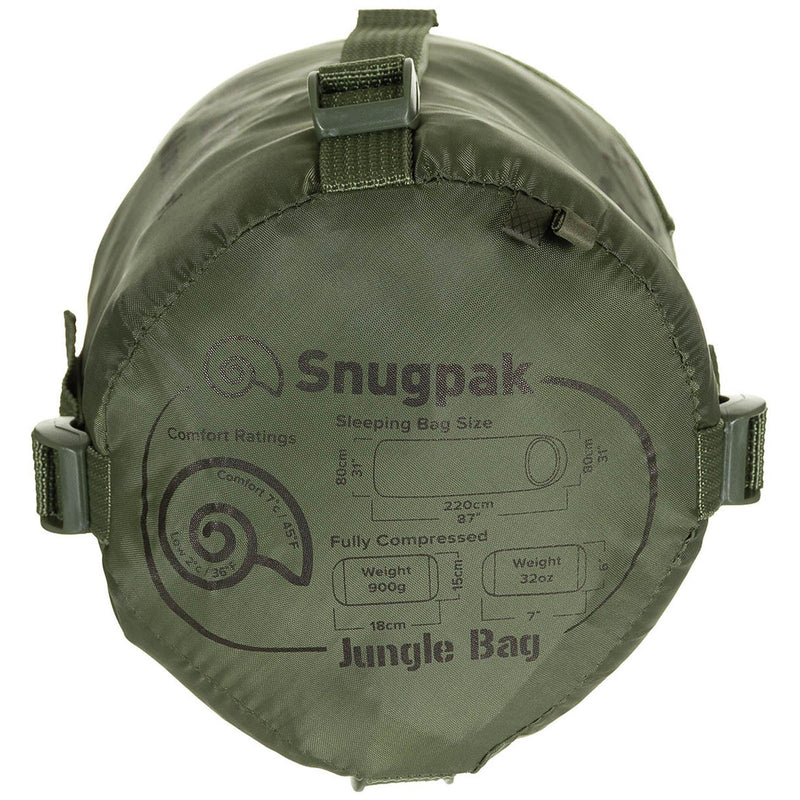 Snugpak Sleeping Bag Jungle Bag Anti Bacteriële stoffen Lichtgewicht OD Green