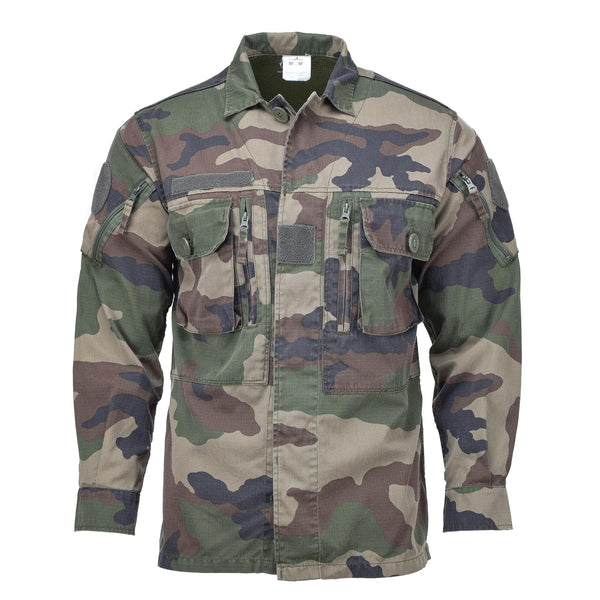 Originele Franse militaire veldjack lichtgewicht ripstop cce camouflage shirts