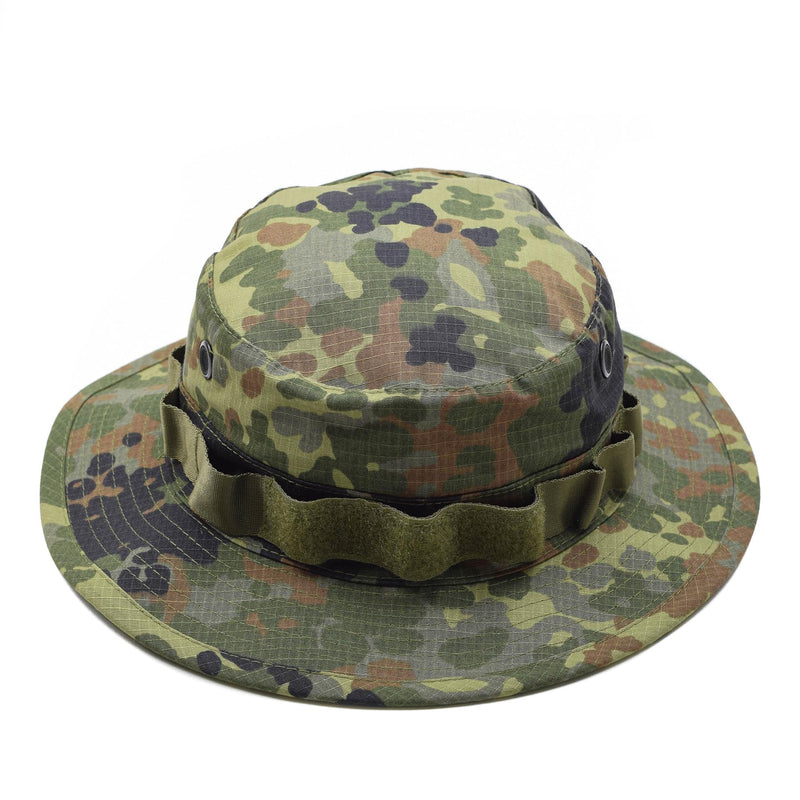 Tacgear -merk Duitse militaire stijl boonie hat flecktran camo wide ripstop