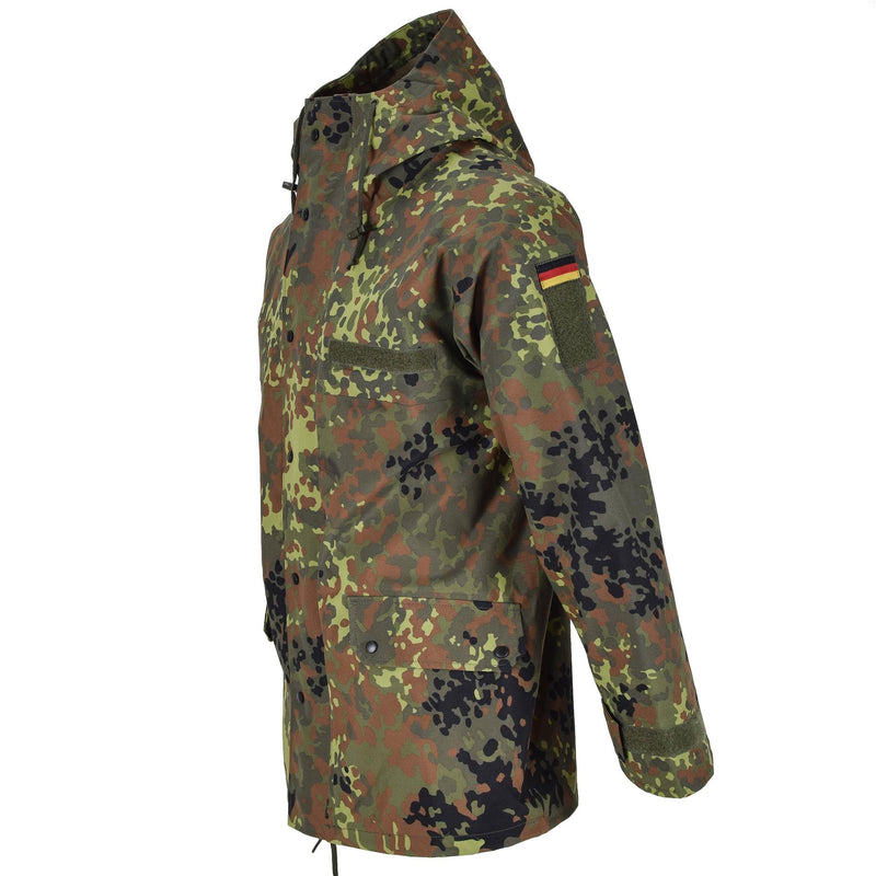 MIL-TEC-merk Duitse legerveldjack Goretex Flecktarn Camo waterdichte regen