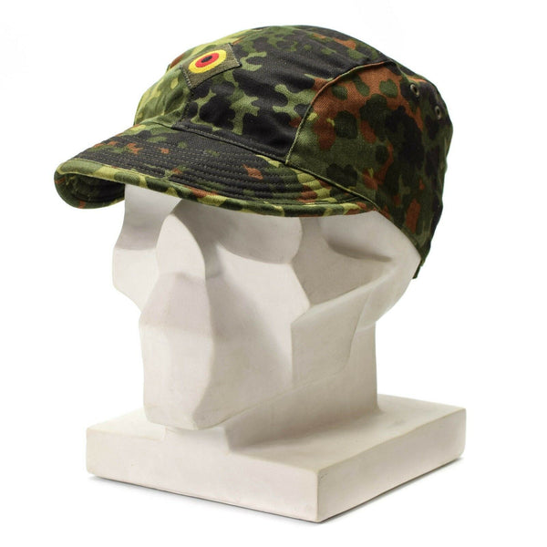 Echte originele Duitse leger Air Force Cap Flecktarn Camo Peak Hat Militair nieuw