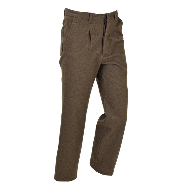 Originele Italiaanse militaire kleding uniform broek bruine wol vintage broek leger leger