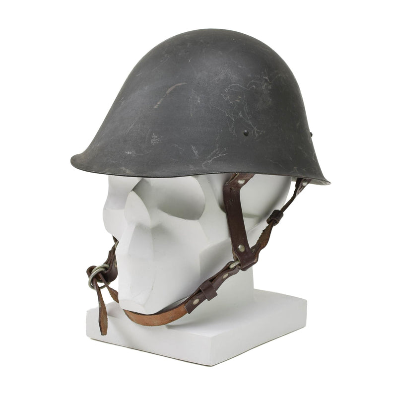 Oorspronkelijke Roemeense militaire tactische stalen helm M73 ParaDrooper Chinstrap Olive