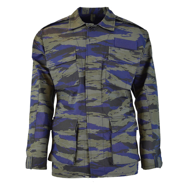 Echte Griekse militaire luchtmachtjack Lizard camouflage shirt vermoeidheid bdu nieuw