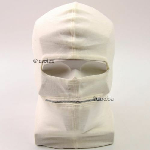 New Italië Italiaans leger Wit Face Mask Balaclava Two Hole Mask met zip