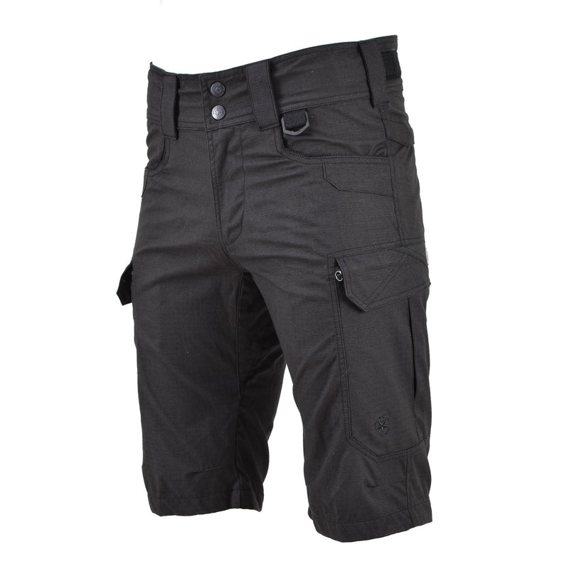 MFH merk militaire stijl shorts Bermuda zwart stevige katoenen ripstop uniform nieuw