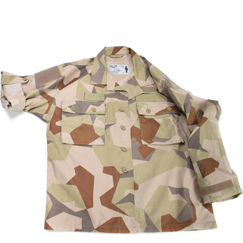 Echt Zweeds leger M90 Jacket Desert Camo Field Troops Lichtgewicht shirt nieuw