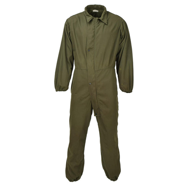 Originele Amerikaanse militaire coveralls werk monteur jumpsuit leger snap sluiting olijf