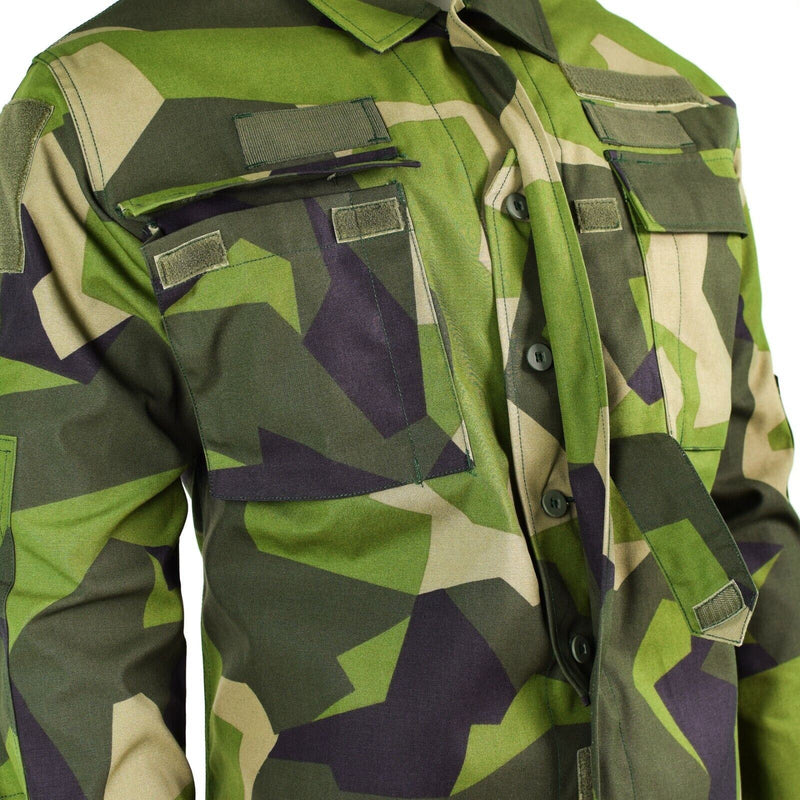 Original Zweeds Army M90 Jacket Splinter Camouflage Field Combat Shirt Nieuw