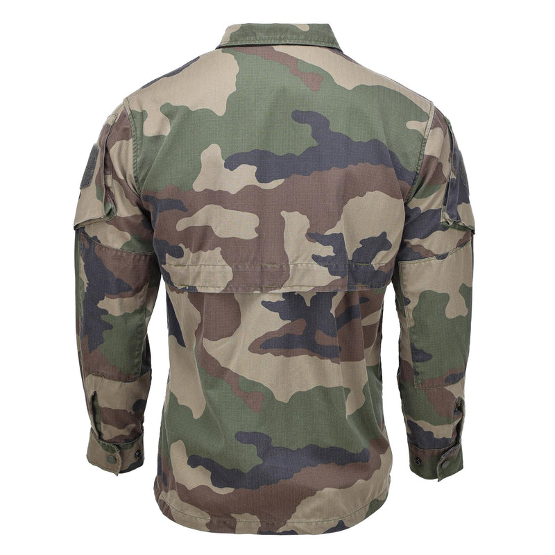 Originele Franse militaire veldjack lichtgewicht ripstop cce camouflage shirts