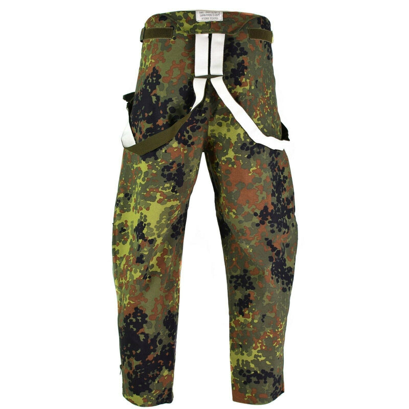 Echt Duitse leger broek Goretex Bib n brace flecktarn broek over het algemeen nieuw