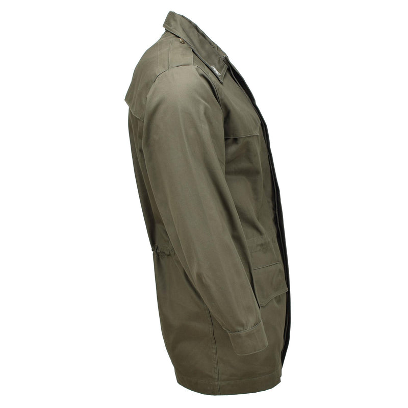 Originele Italiaanse militaire parka afneembare gewatteerde voering veldjack Olive Nieuw