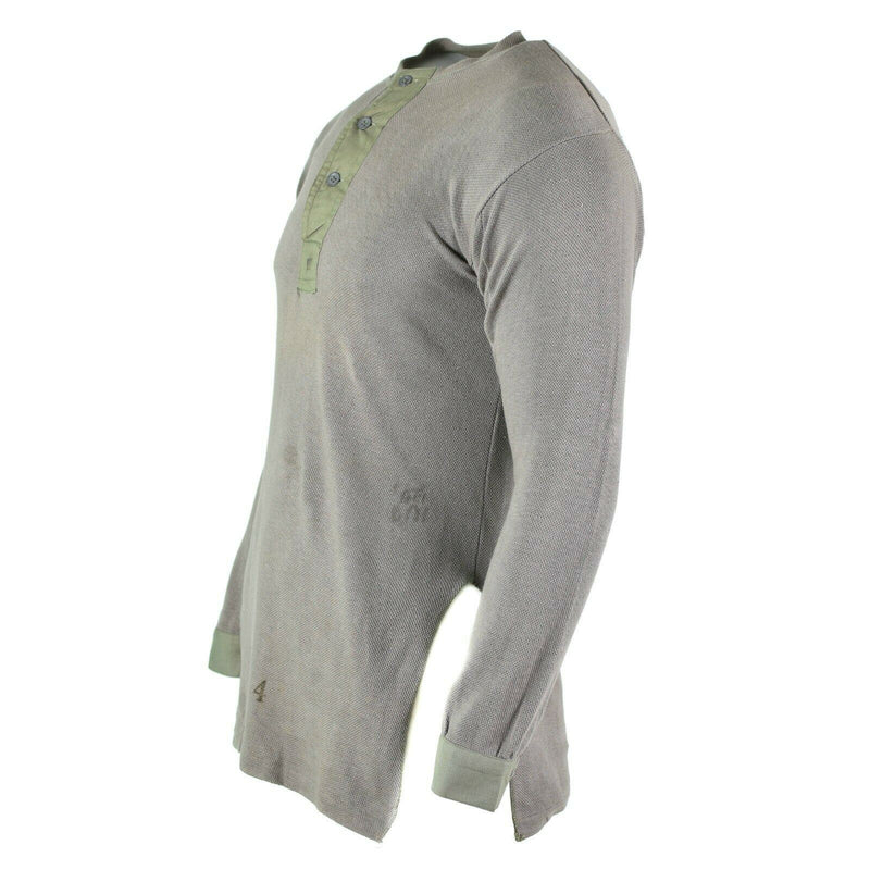 WWII Echt Zweeds Leger Gray Shirt Militair Surplus Undershirt Cold Weer Onderstekend