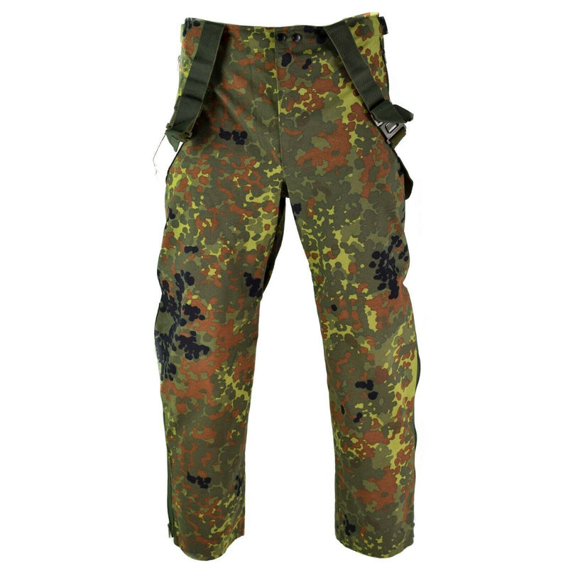 Echt Duitse leger broek Goretex Bib n brace flecktarn broek over het algemeen nieuw