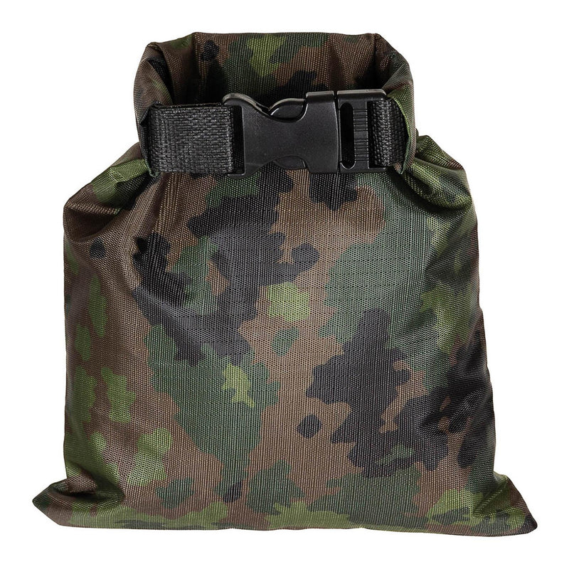 MFH Drybag 1L Waterdichte Ripstop Pack Sack Roll Top M05 Finse camouflage