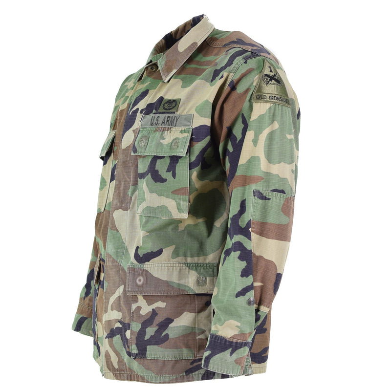 Origineel Amerikaanse militaire jas Ripstop Woodland Camouflage BDU Troops Shirt