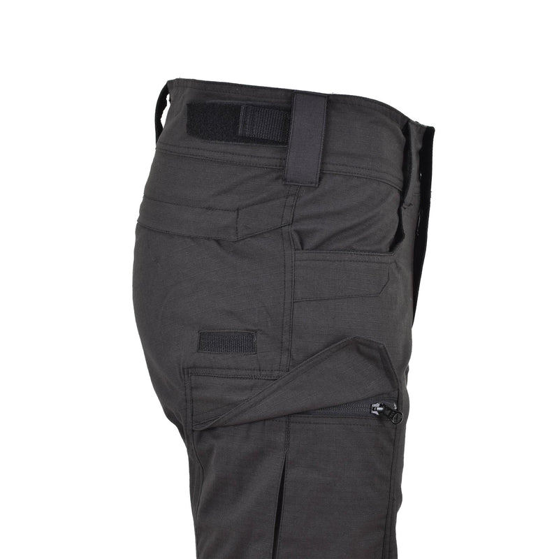 MFH merk militaire stijl shorts Bermuda zwart stevige katoenen ripstop uniform nieuw