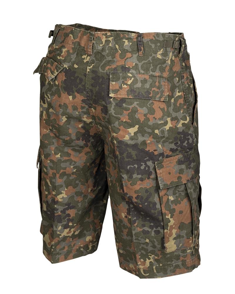 MIL-TEC merk Amerikaanse militaire stijl voorgesproken Flecktarn Camo Ripstop Field Shorts