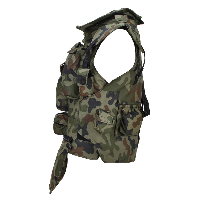 Originele Poolse militaire tactische vestplaat Carrier Woodland Camouflage