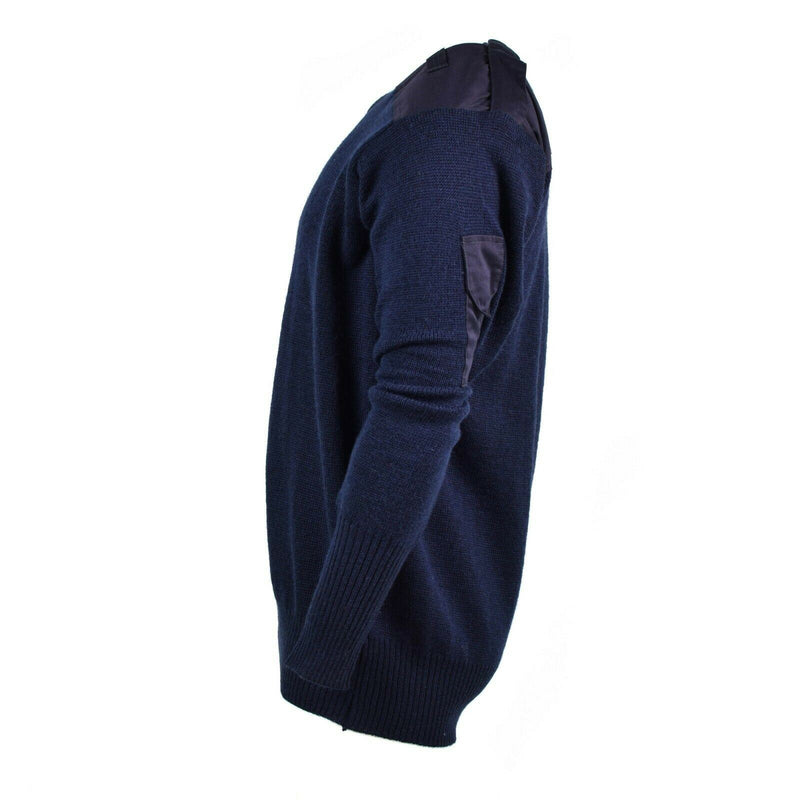 Echte Britse politie-pullover hulpprogramma Jumper Blue V-hals trui nieuw