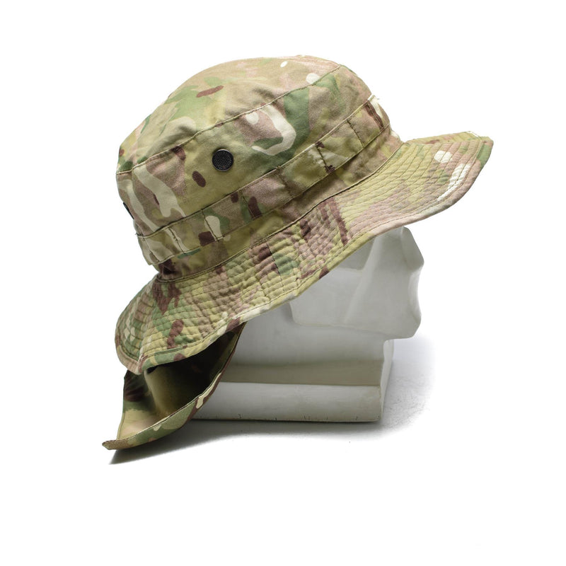 Echte Britse militaire bush hoed mtp camouflage nek flap panama boonie hoed nieuw