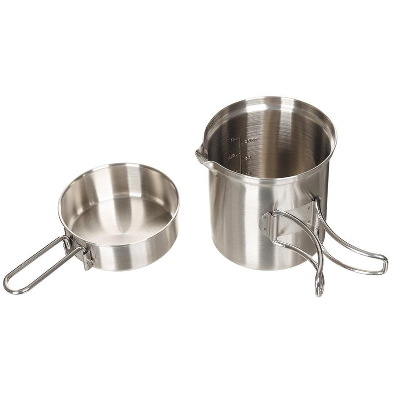 MFH Brand Mess Kit Set Camping Hiking Trekking Roestvrijstalen puinhooppan Pan