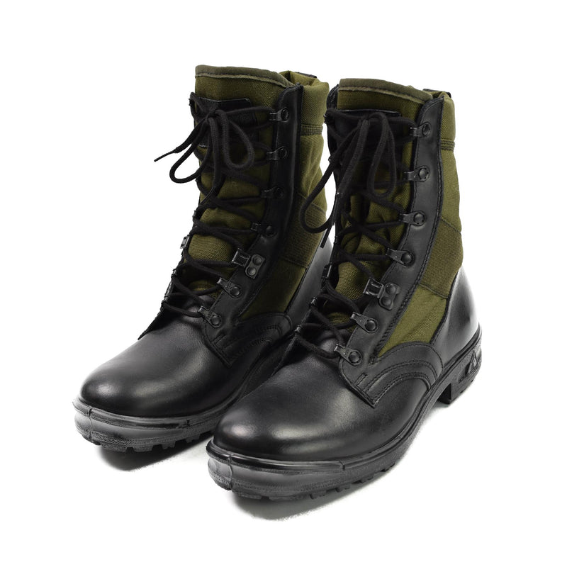 Original Duitsland Army Tropical Boots Baltes Black/Od Green Military Surplus Nieuw