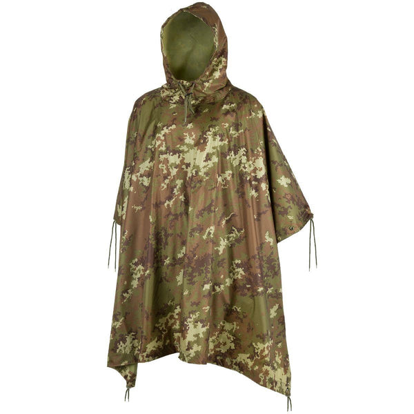 MIL-TEC-merk Vegetato Camo Camo Militaire stijl Poncho Waterdichte Ripstop Lichtgewicht