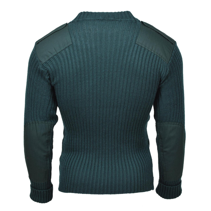 Originele Belgische militaire commando -pullover warm gebreide wollen trui groen nieuw