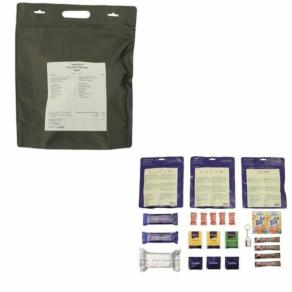 Noodrantsoen Leger Survival Food 1 Day Ration Military Meal Food Prepper 24 uur (Typ1)