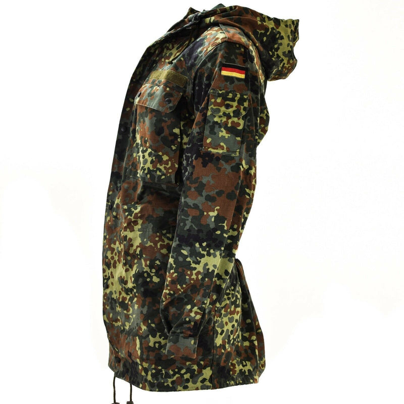 Origineel Duitse leger veldjack Parka Militaire uitgifte Hooded Flecktarn Combat