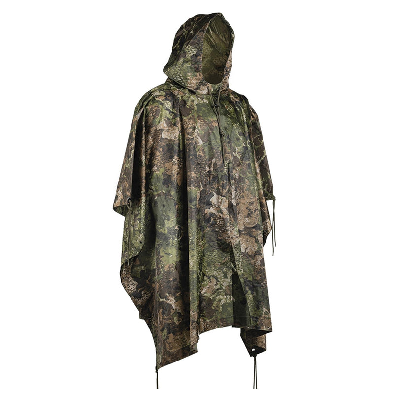 Mil-Tec Poncho Camouflage PVC gecoate waterdichte Hooded Ripstop Lichtgewicht tent