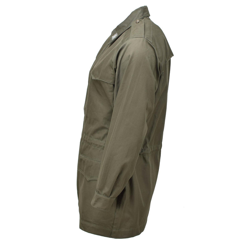 Originele Italiaanse militaire parka afneembare gewatteerde voering veldjack Olive Nieuw