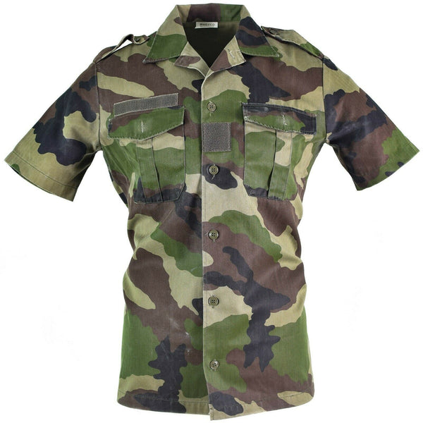 Origineel Frans leger F2 -shirt Woodland Camo cce korte mouwen shirts