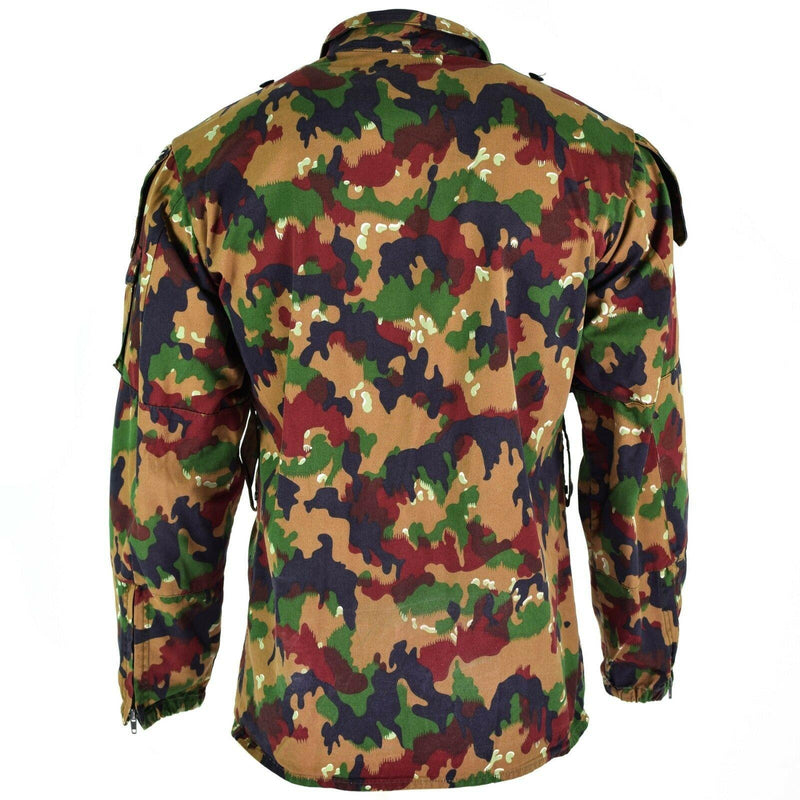 Origineel Zwitserse legerjack M83 Combat Field Alpenflage Camo -shirt met nipt