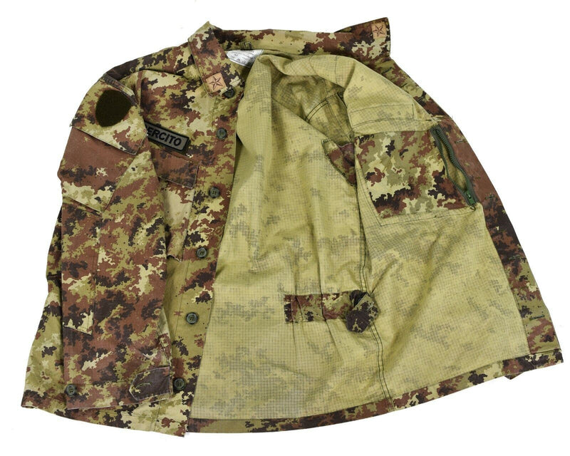 Echt Italiaans leger RIP Stop Vegetato Camo Acu Jacket Combat Field Shirt Blouse