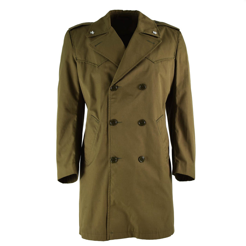 Origineel Italiaans leger Trenchcoat Khaki Blue Plain Color Raincoat Militair probleem