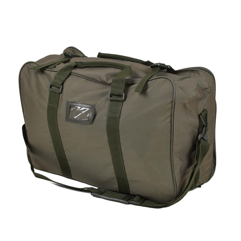 Echt Italiaans leger Duffel Bag 60l EserCito Logo Verstelbare riemen Olive