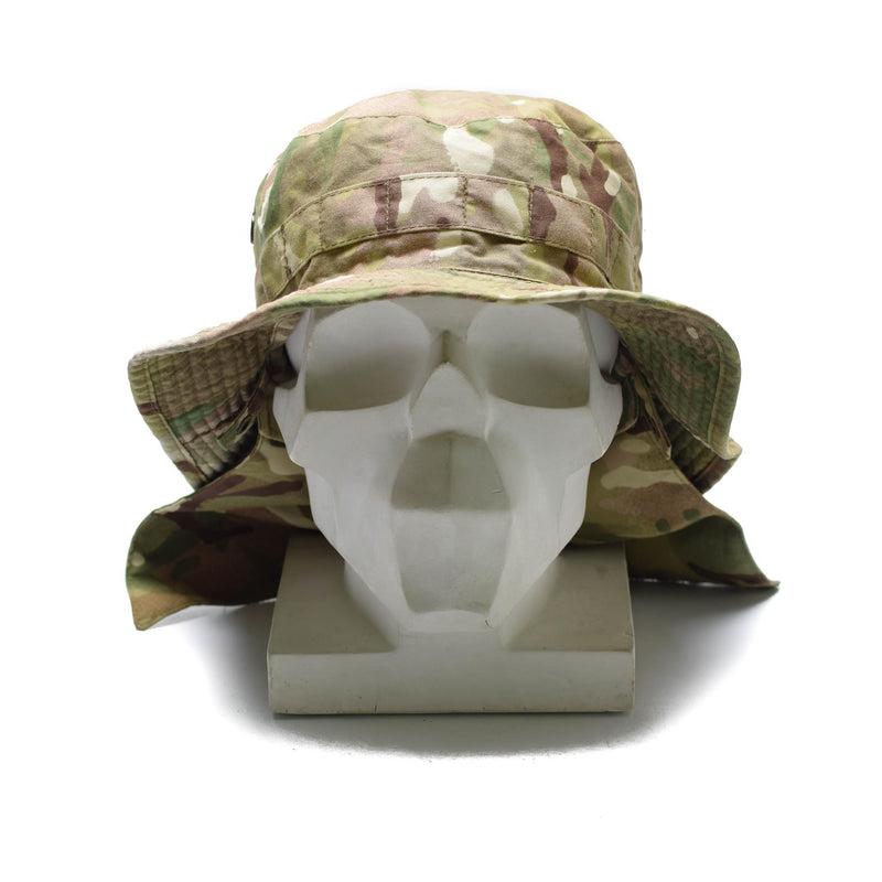 Echte Britse militaire bush hoed mtp camouflage nek flap panama boonie hoed nieuw