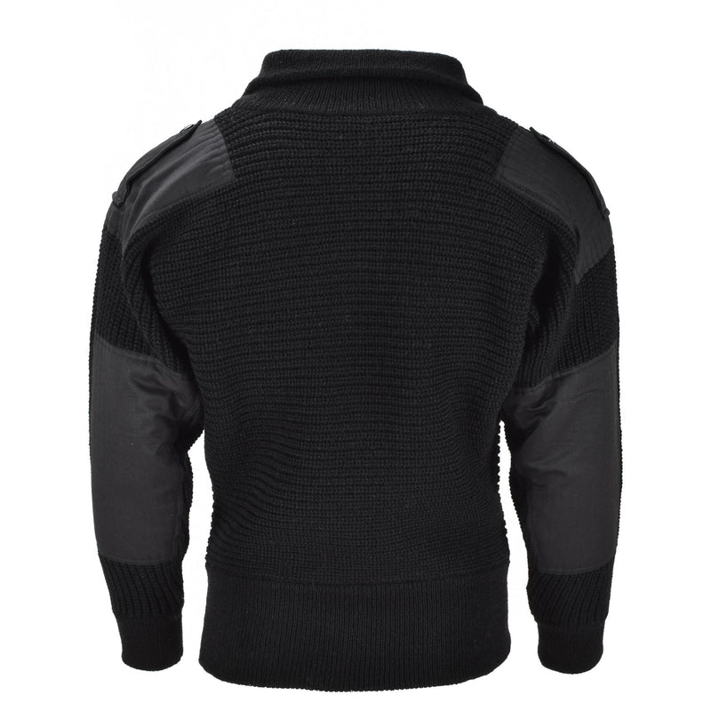 Mil-Tec Brand Sweater Oostenrijkse legerstijl Alpine pullover gebreide mannen zwarte wol