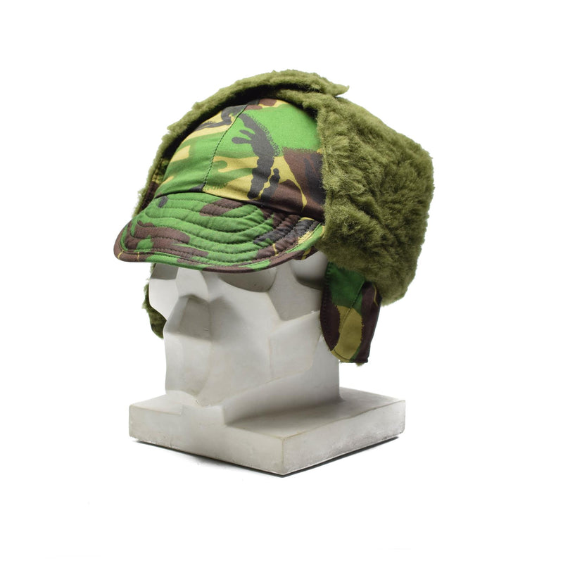 Authentieke Britse legerkrachten Winterhoed vouwen oren DPM Woodland camouflage