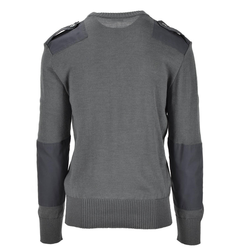 Origineel Oostenrijkse leger pullover jumper commando grijs wol v-neck trui nieuw