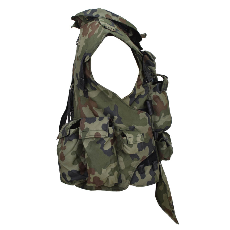 Originele Poolse militaire tactische vestplaat Carrier Woodland Camouflage