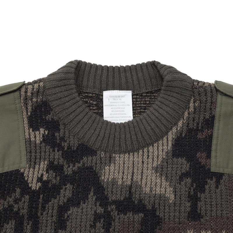 Originele Chileense leger trui trui camouflage camouflage bodywarmer gebreide jumper nieuw