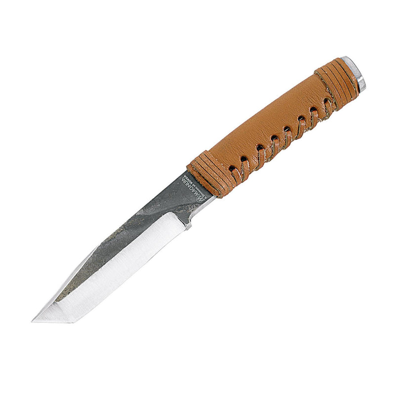 Boker Brand Fixed Blade Knife Survivor Uncoated roestvrijstalen lederen handgreep