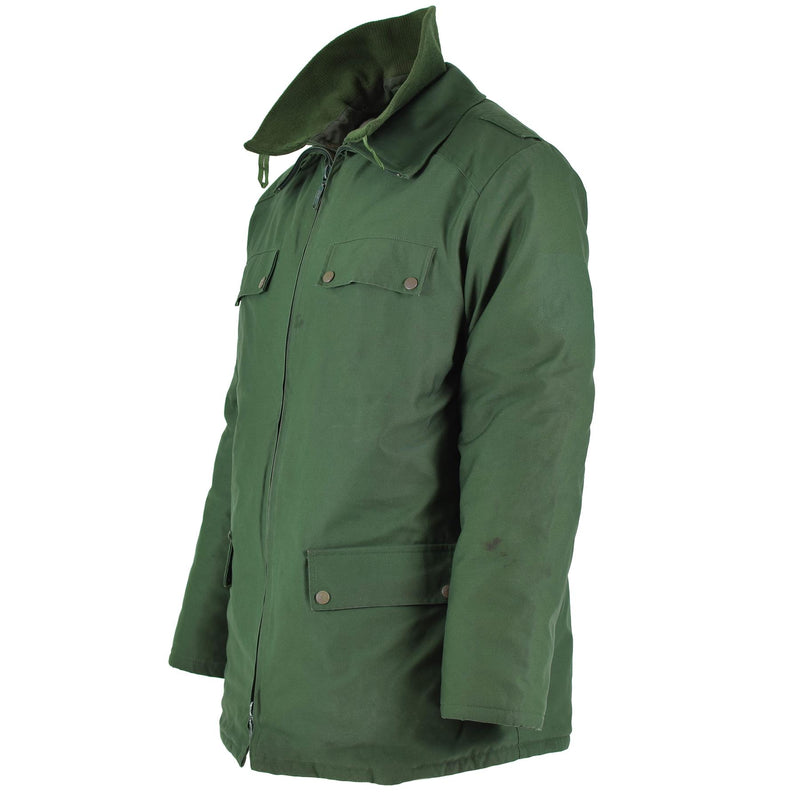 Originele Duitse politieagent Parka Warm Hooded Green Winddichte jas voering