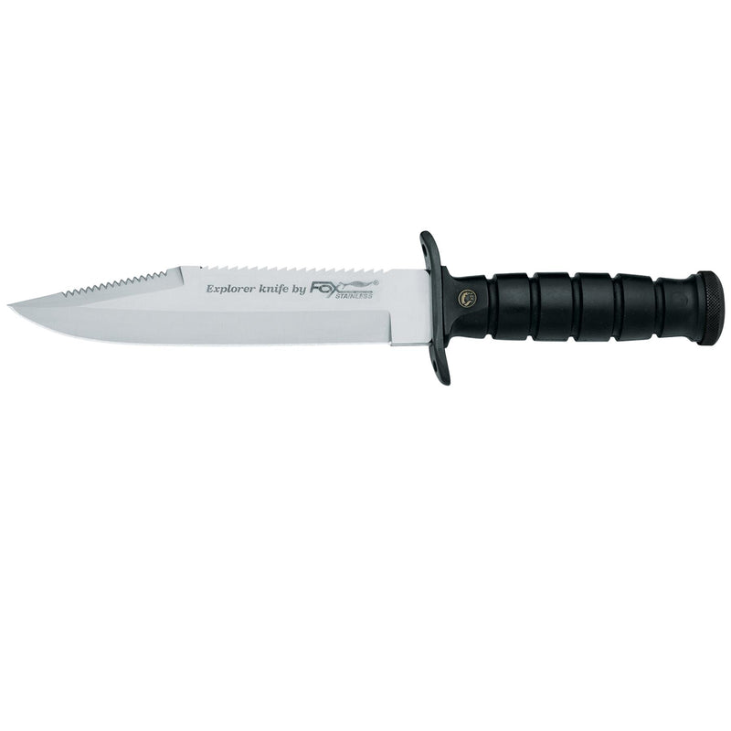 Fox Knives Militaire Explorer Fixed mes 55-57 HRC 440 Steel Blade Survival Kit