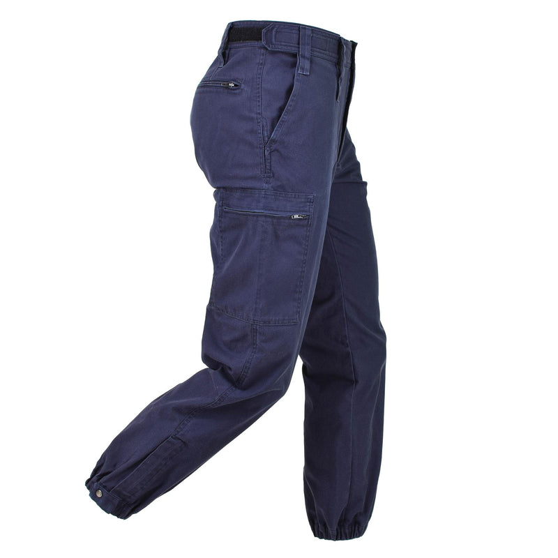 Origineel Nederlands leger werkbroek uniform werkkleding verstelbare broek Zip Fly Blue