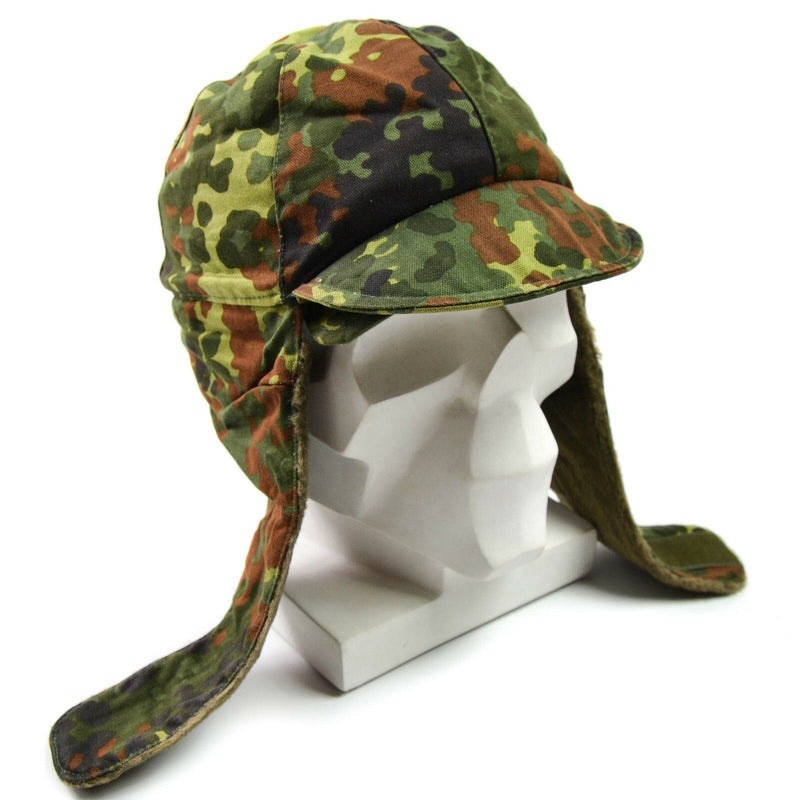 Echt Duits leger militaire winterstapel Cap Flecktarn hoed warm koud weer