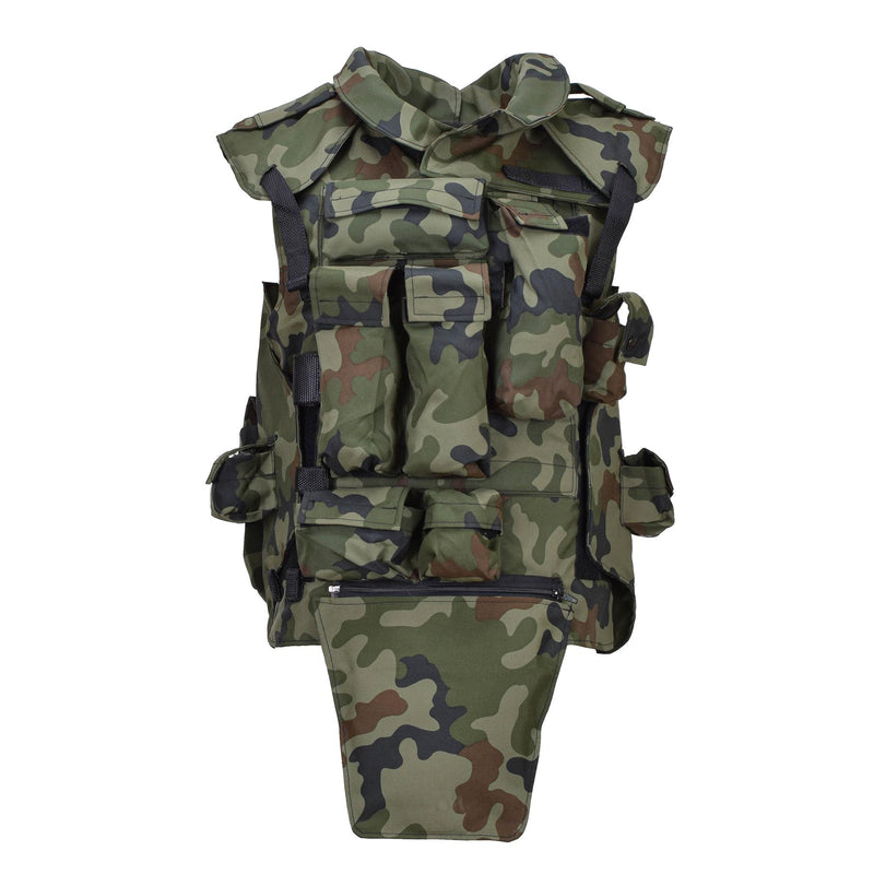 Originele Poolse militaire tactische vestplaat Carrier Woodland Camouflage